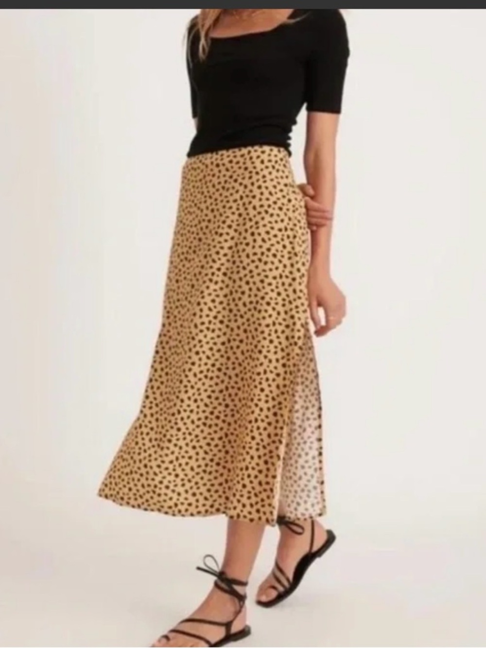 Marine Layer Ryan Midi Slip Skirt Cheetah Leopard Animal Print Size 2 EUC - Picture 6 of 7